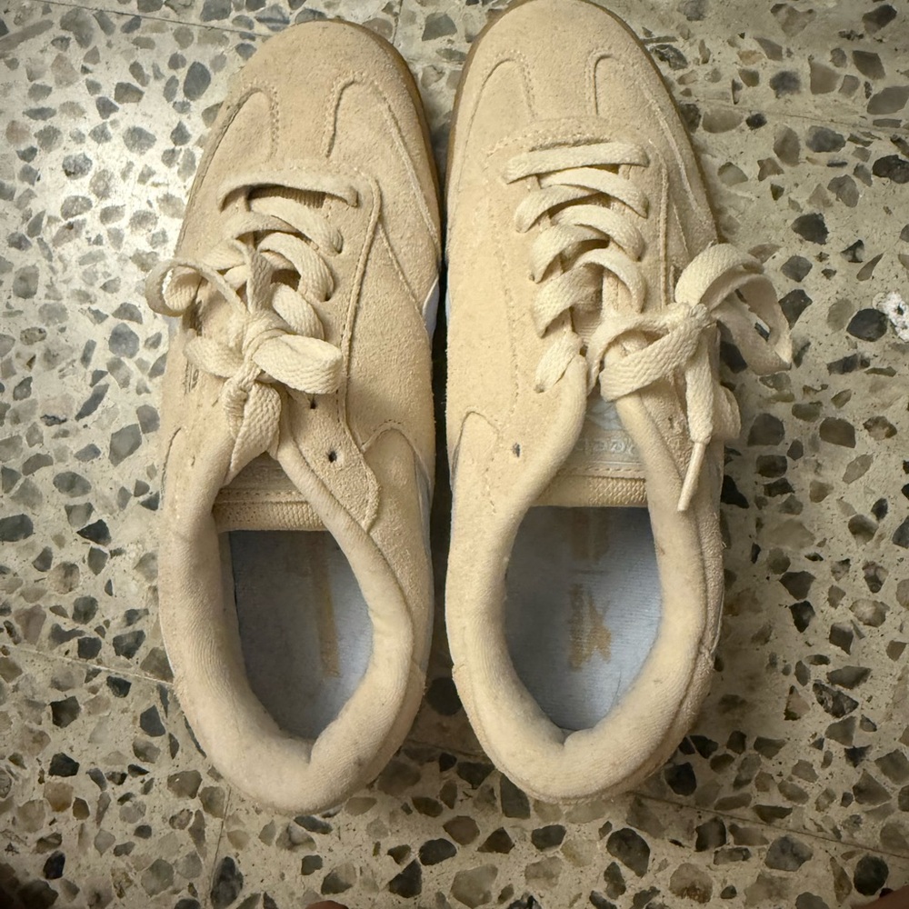 Reebok Beige Suede Sneakers